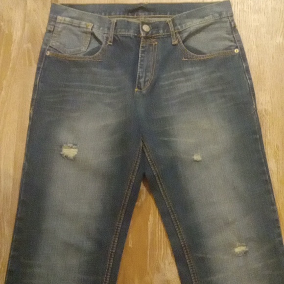 BLACK DESIGNER JEANS MEN 34/34 - Picture 4 of 6